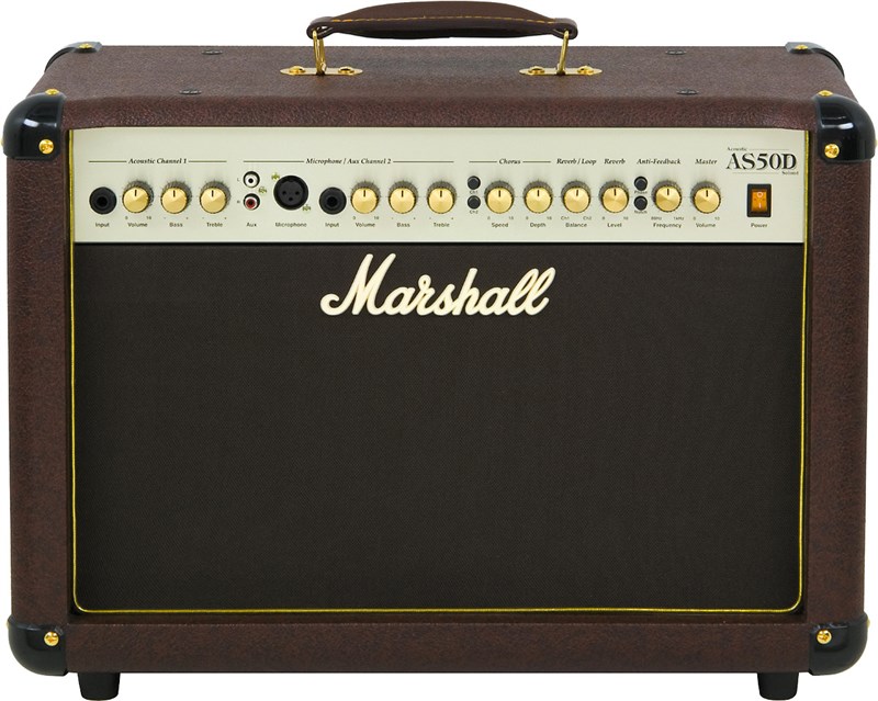 Marshall AS50D Acoustic 50W 2x8 Combo, Brown Acoustic Guitar Amplifier