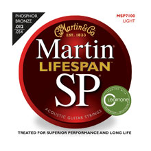 Martin MSP7100 Lifespan SP 92 8 Phosphor Bronze Acoustic Light 12 54