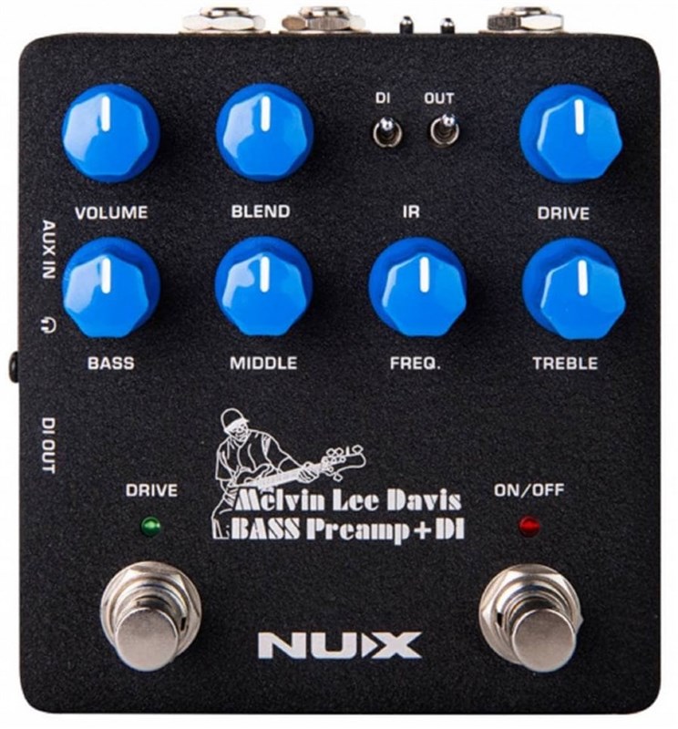 NU-X MLD Bass Preamp + DI Pedal Effects Pedal