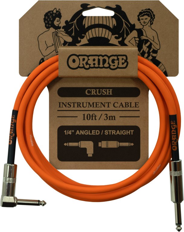 Orange CA035 Crush Instrument Cable, Angled, 3m/10ft