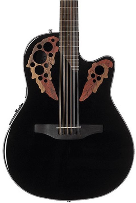 Ovation CE4412 Celebrity Elite Mid 12-String Electro Acoustic, Black