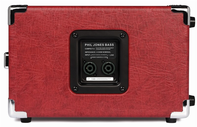Phil Jones Bass C2 Compact 200W 2x5 Bass Cab, Red Bass Guitar Amplifier