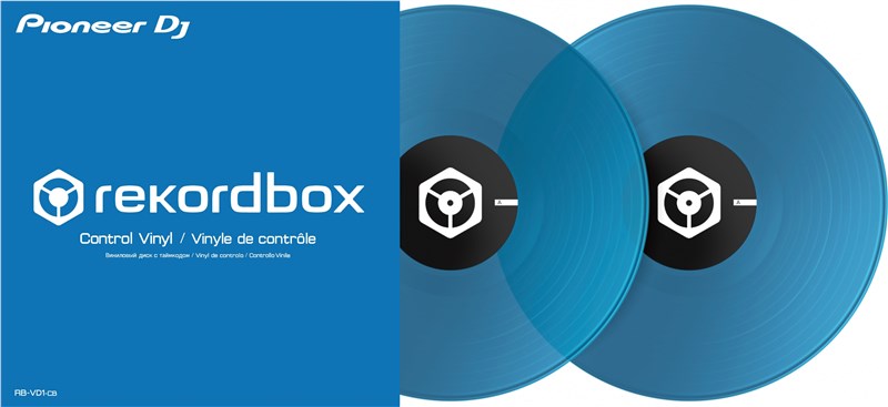 Pioneer RB VD2 Rekordbox DJ Control Vinyl, Blue