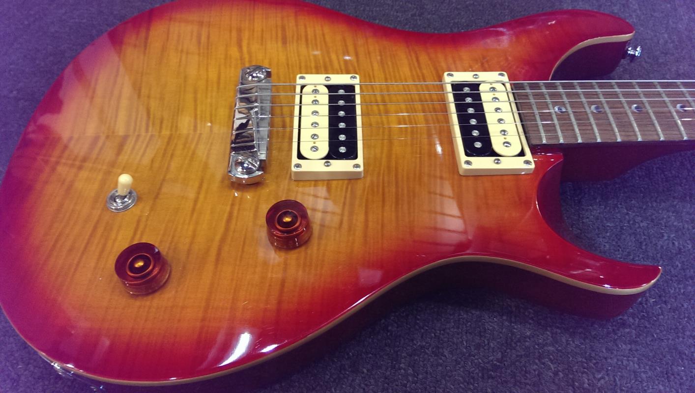 prs se custom 22 stoptail cherry sunburst