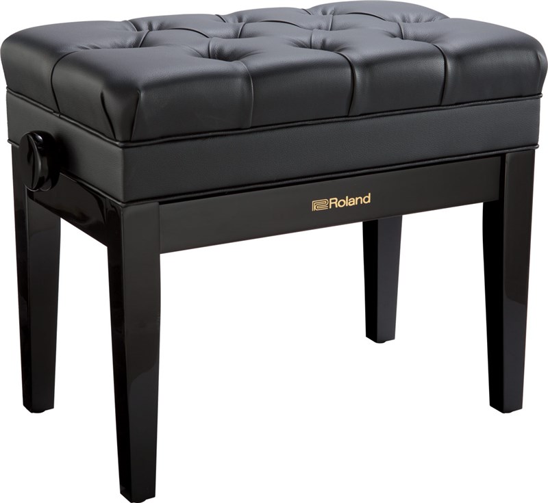 Roland RPB-500BK Piano Bench with Storage Compartment, Black Keyboard Stands