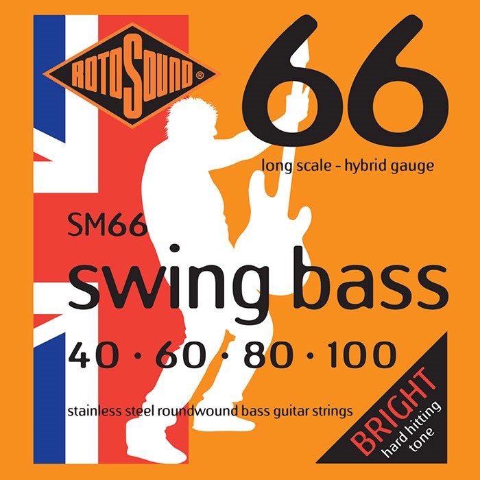Rotosound SM66 Swing Bass 66, Long Scale, Hybrid, 40-100 Bass Guitar String