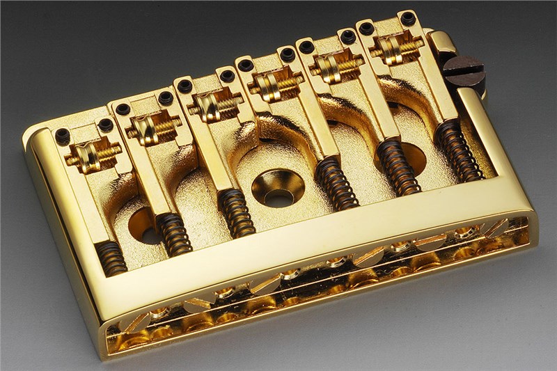 Schaller 3D Guitar Bridge Tailpiece, Gold with Spacer