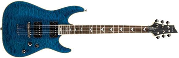 Schecter Omen Extreme 6 Bass, 6 String, Trans Ocean Blue