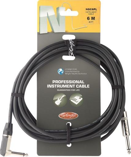 Stagg NGC Instrument Right Angle Cable, 3m/10ft NGC3PLR