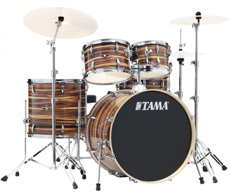 Tama IE52KH6W Imperialstar 5pc Shell Pack with Hardware, Coffee Teak Wrap