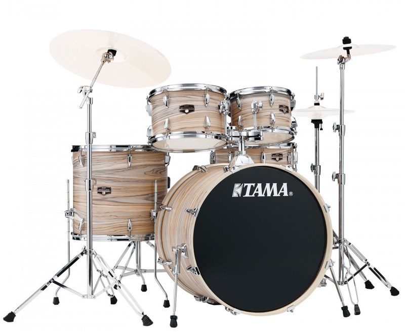 Tama IE52KH6W Imperialstar 5pc Shell Pack with Hardware, Zebrawood Wrap