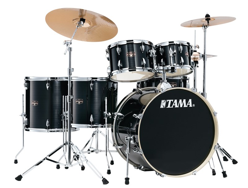 Tama IE62H6W Imperialstar 6pc Shell Pack with Hardware, Hairline Black