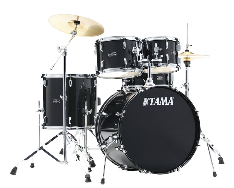 Tama ST50H5Z Stagestar 5 Piece Kit with Zildjian Cymbal Set, Black Sparkle