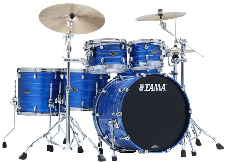 Tama WBS52RZS Starclassic Walnut Birch 5 Piece Shell Pack, Ocean Blue Ripple