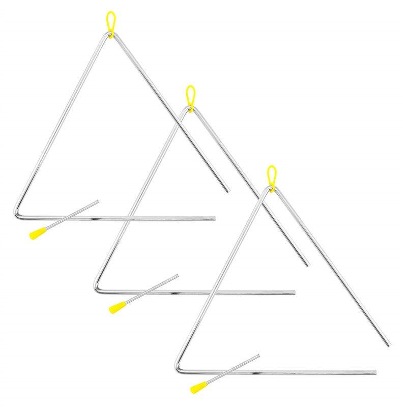 Tiger 12in Triangle with Beater, 3 Pack