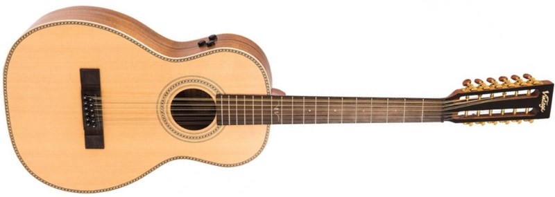 Vintage VE880PB-12 Paul Brett 12 String Electro Acoustic, Natural