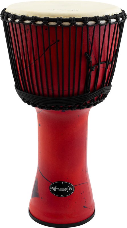 World Rhythm MDJ003 Rope Tuned Djembe, 12in, Red