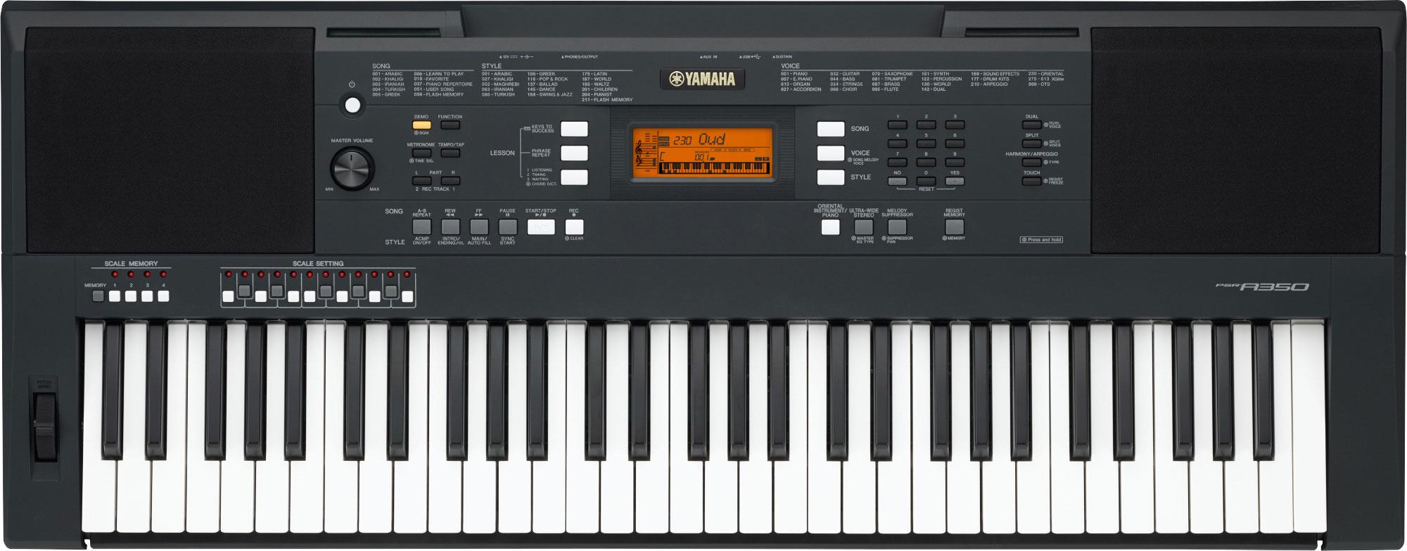 yamaha keyboard psr a350