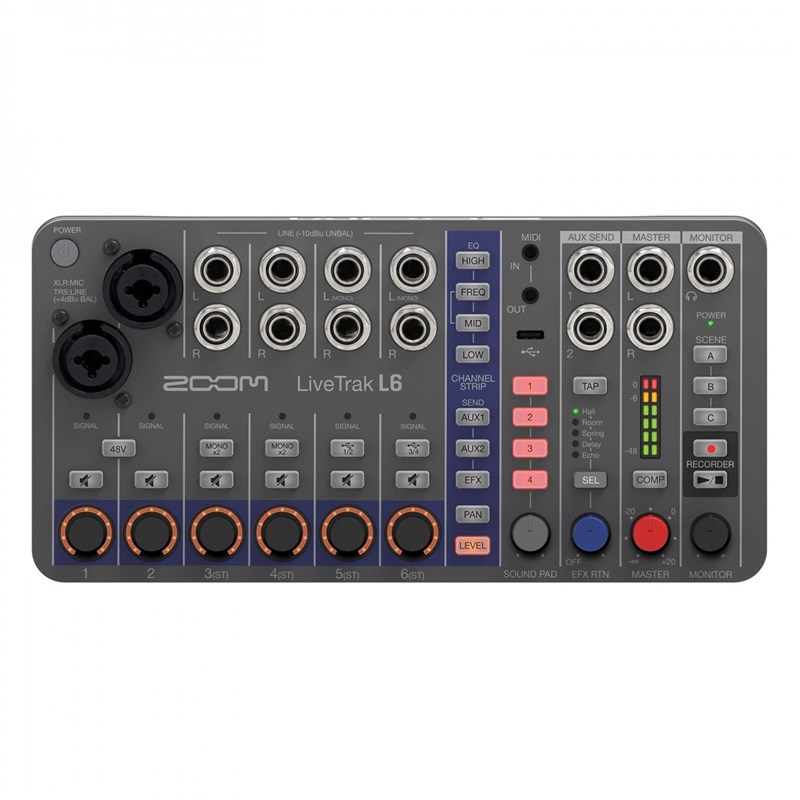 Zoom L-6 LiveTrak Digital Mixer Recorder